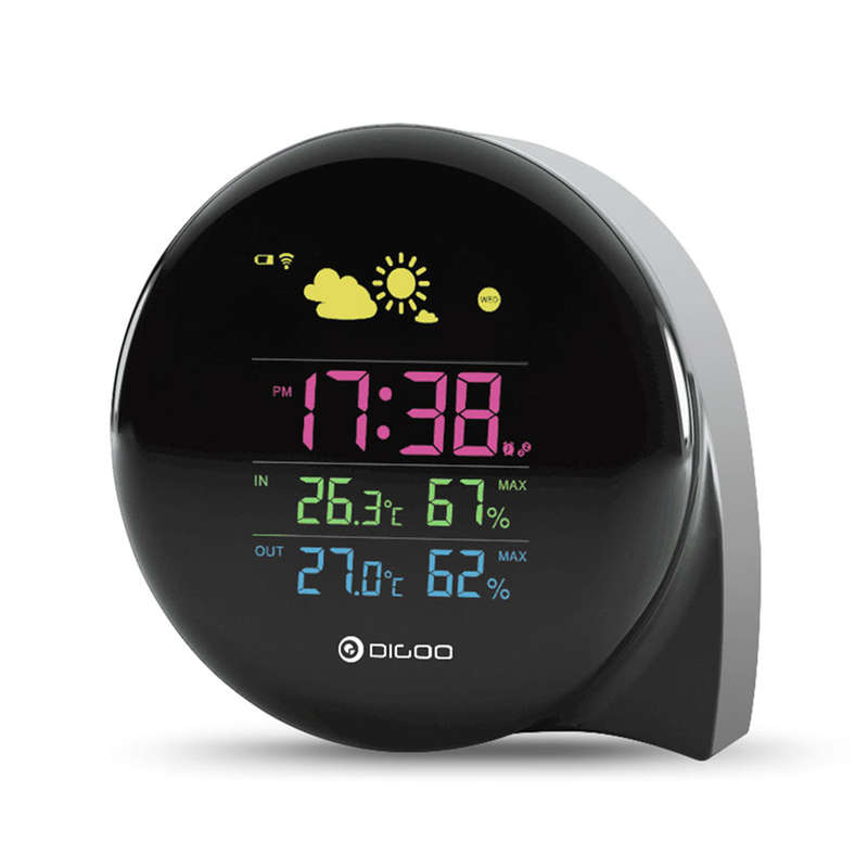 DIGOO DG-THS02 Mini Comma Weather Station Digital LED Screen Indoor Outdoor The