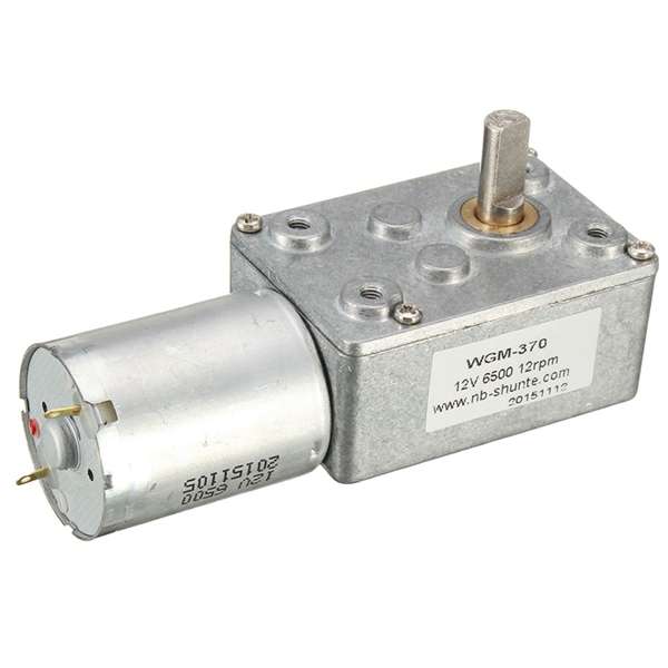 12V 12RPM Worm Turbo Gear Motor Right Angle Gear DC Motor Metal Gear Box For Sm