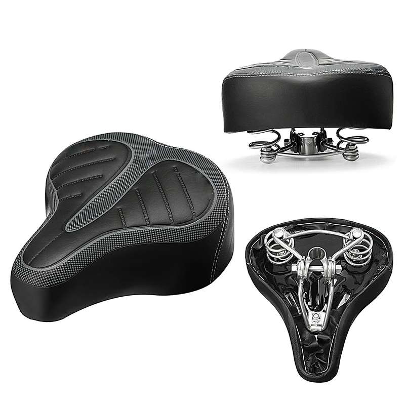 BIKIGHT Extra Wide Comfy Cushioned Bike Soft Padded Bicycle Gel Universal Saddl