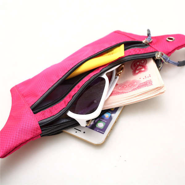 Running Waist Bags Outdooors Sports Zipper Gym Bags Hiking Belt Phone Bags Anti