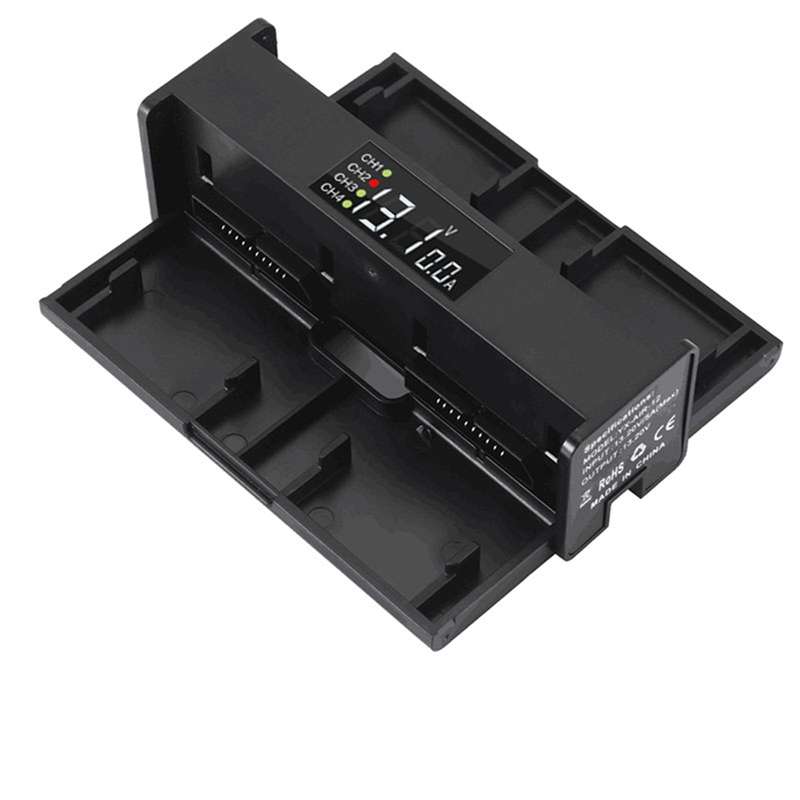 4-in-1 Foldable Intelligent Battery Charging Hub Digital Display Smart Charger