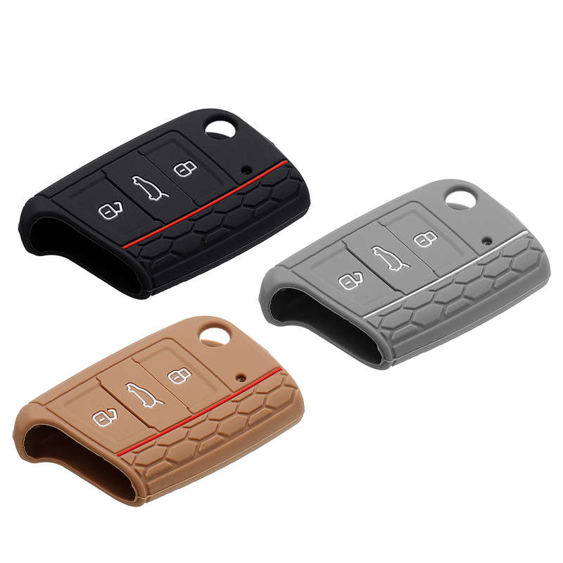 Silicone Car Key Case/Bag Protector Cover for Volkswagen VW Golf 7/Lamando/Skod