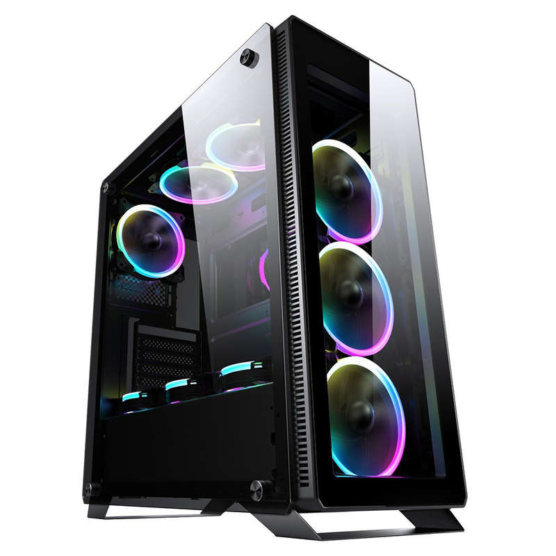 USB3.0 Gaming Tempered Computer Case PC ATX M-ATX ITX Mid Tower Desktop Chassis