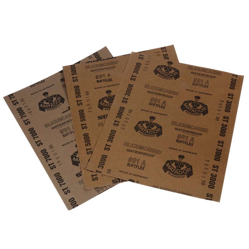 3 Sheets Grit 3000 5000 7000 Wet and Dry Sandpaper Polishing Abrasive Waterproo