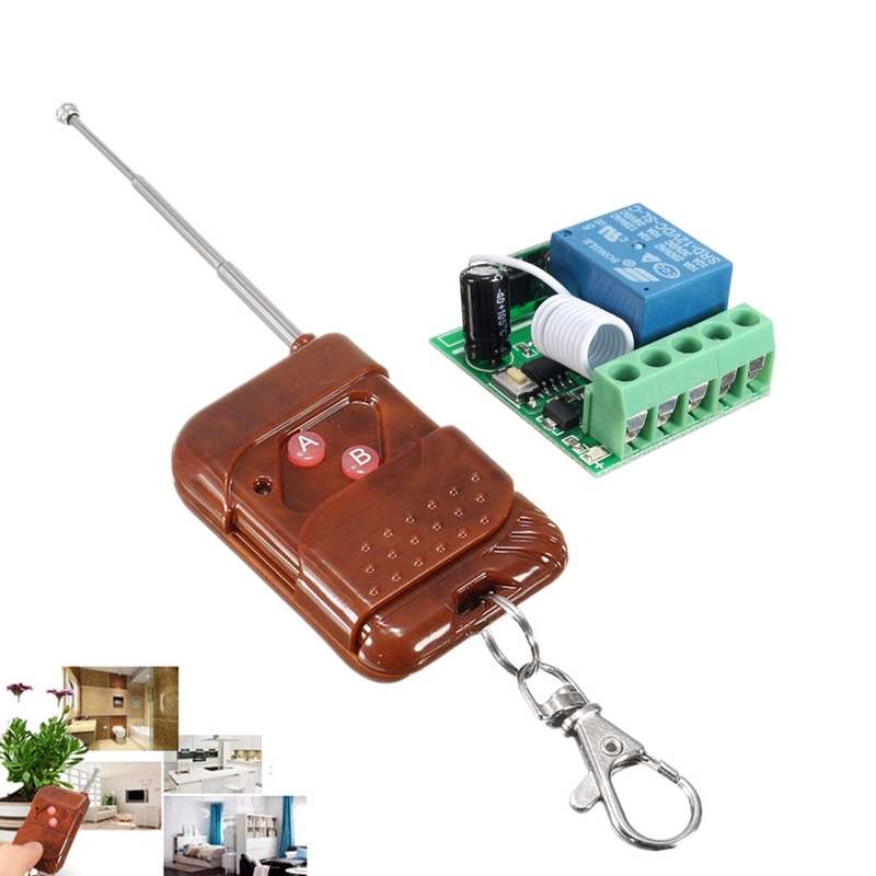 DC 12V 10A 1CH 433MHz Relay Wireless RF Remote Control Switch Receiver With Tra