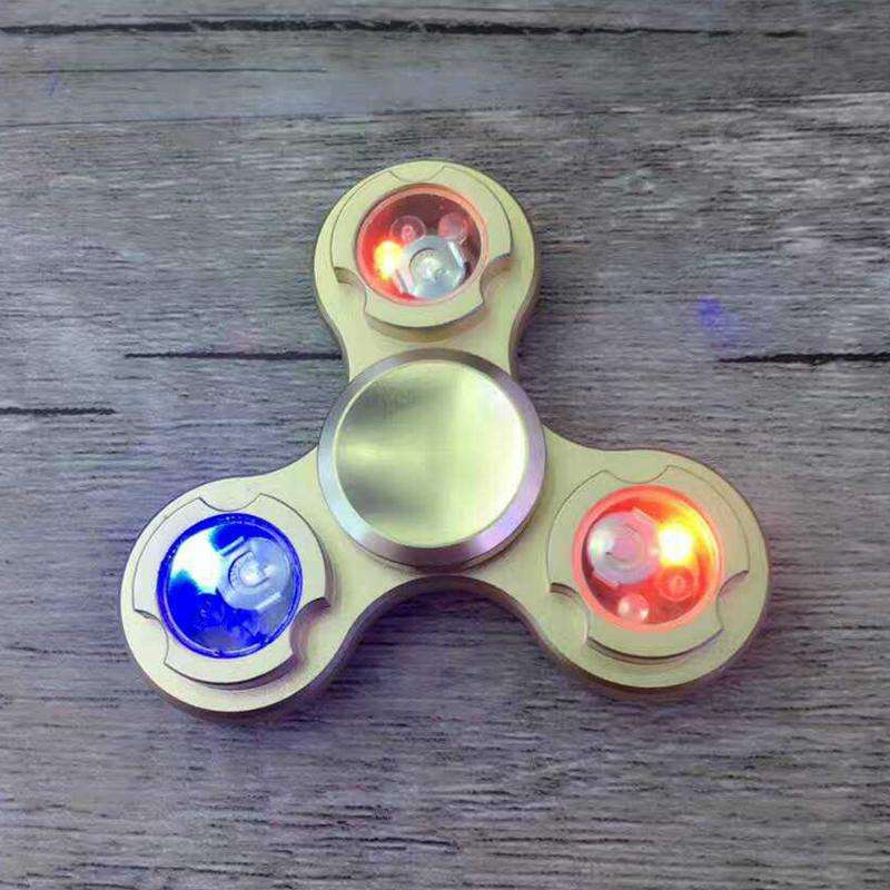 ECUBEE EDC Hand Spinner LED Light Finger Spinner Fidget Focus Reduce Stress Gad