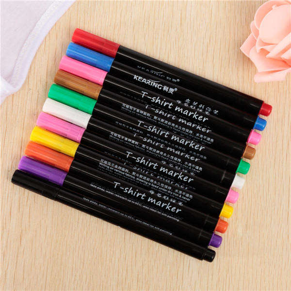 Fabric Permanent Marker Pen T-Shirt Textile Graffiti DIY Tools Multicolor