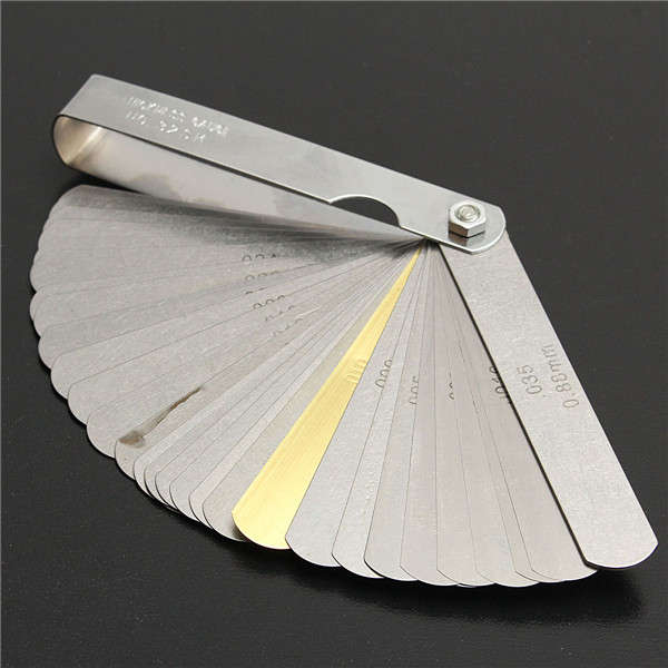 0.02-1.00mm 32 Blade Metric Master Feeler Gauge Metric Feeler Gauge Gap Thickne