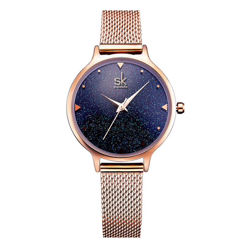 SK K0063 Elegant Design Women Creative Watches Sky Dial Full Steel Quartz Watch