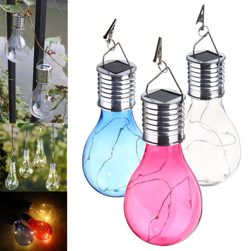 Solar Powered Warm White Waterproof Outdoor Garden Fairy Lighting Bulb Camping