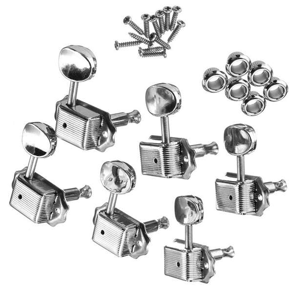 6Pcs Guitar String Tuning Pegs Chrome Machine Heads Guitar Accessories