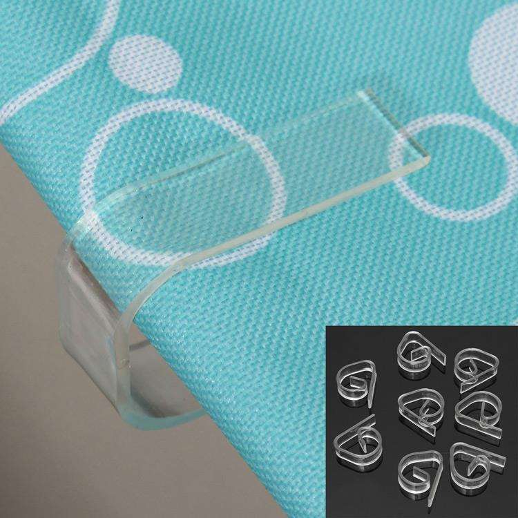 8pcs/lot Clear Plastic Transparent Table Cloth Cover Clips for Wedding Props Ta