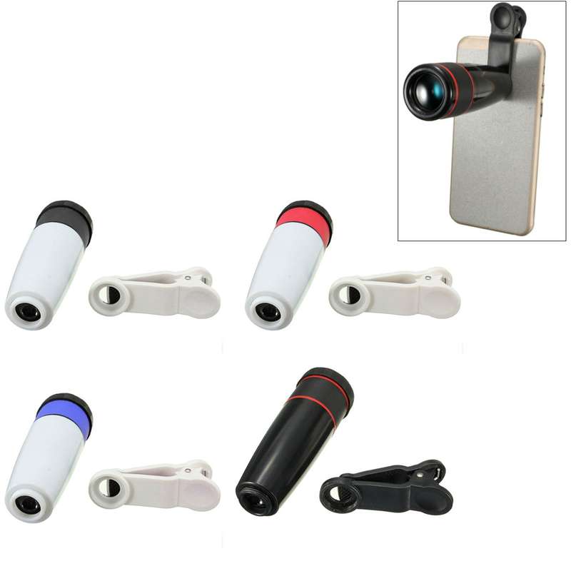 12X Zoom Clip-on Phone Telescope Telephoto Camera Lens for iPhone Samsung HTC S