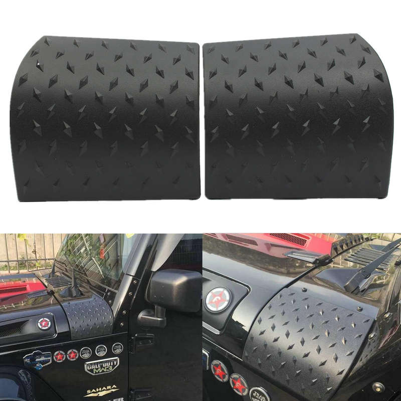 Black Pair Body Armor Side Cowl Cover For Jeep Wrangler JK 2007-2015 11651.18