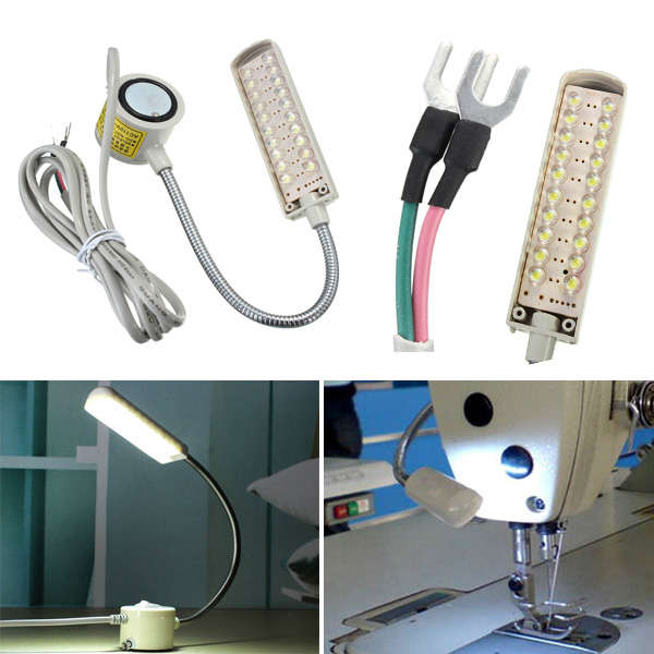 1.5W 110-250V 20 LED Gooseneck Sewing Machine Single Magnetic Base Knuckle Join