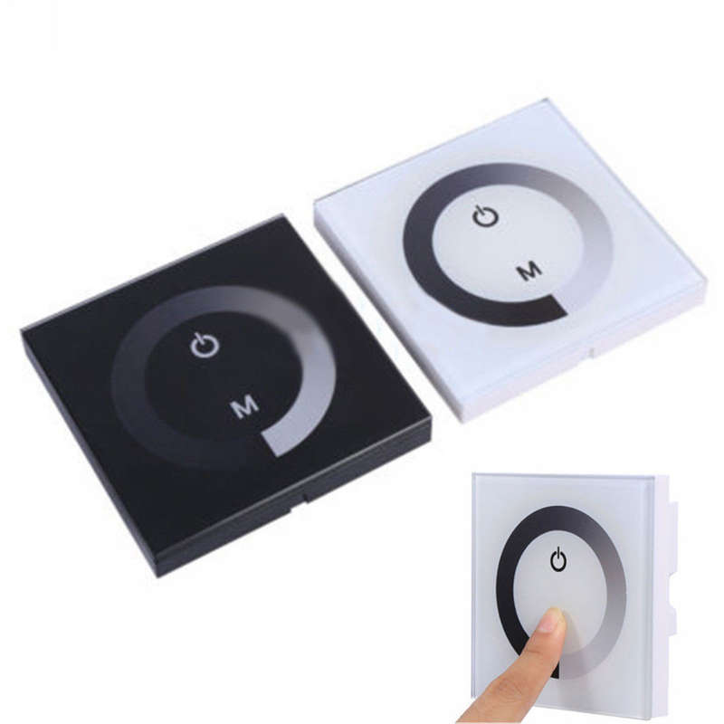 DC 12V/24V Sensitive Touch Switch Panel LED Light Dimmer Controller Wall Mounte