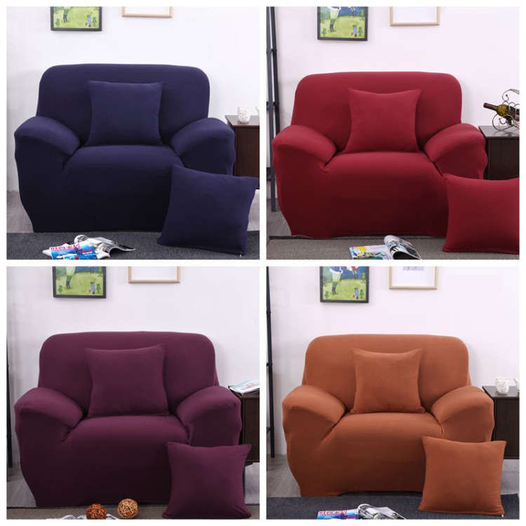 Two Seater Solid Colors Textile Spandex Strench Elastic Sofa Couch Cover Furnit