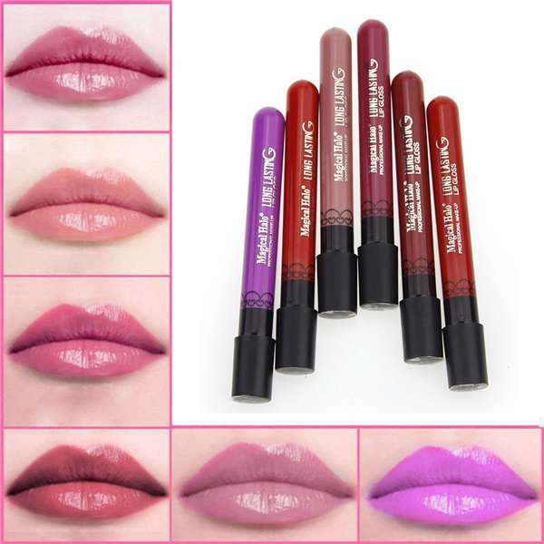 Magic Holo Lipstick Matte Velvet Lip Gloss Purple Red 6 Colors Avaliable