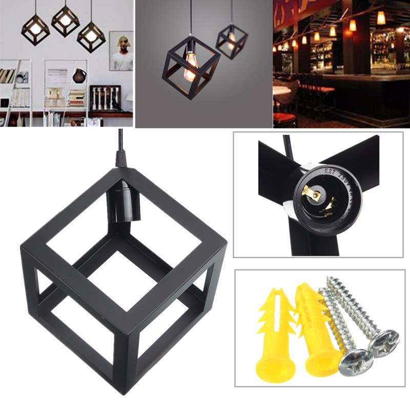E27 Loft Industrial Retro Vintage Ceiling Lampshade Edison Pendant Light Chande