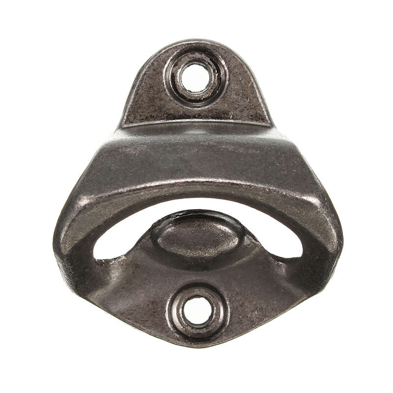 Retro Black Matt Wall Mounted Opener Bar Club Kitchen Beer Soda Glass Bottle Op