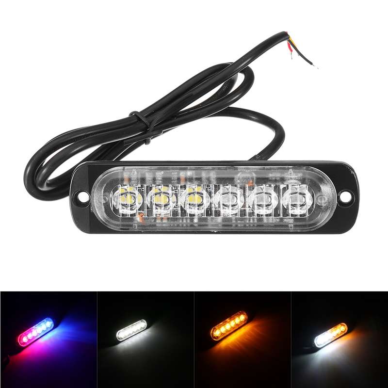 12V-24V 12LED Super Bright Strobe Emergency Warning Light Police Flashing Light