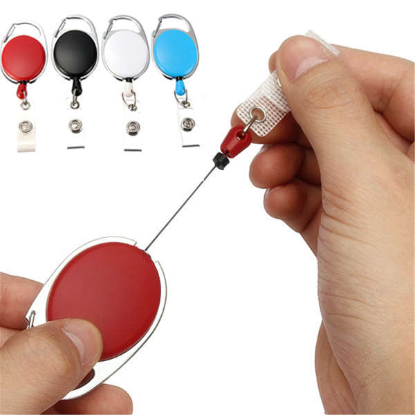 Retractable Reel Keyring Clip Retractable Carabiner Recoil Key Ring Key Chain I