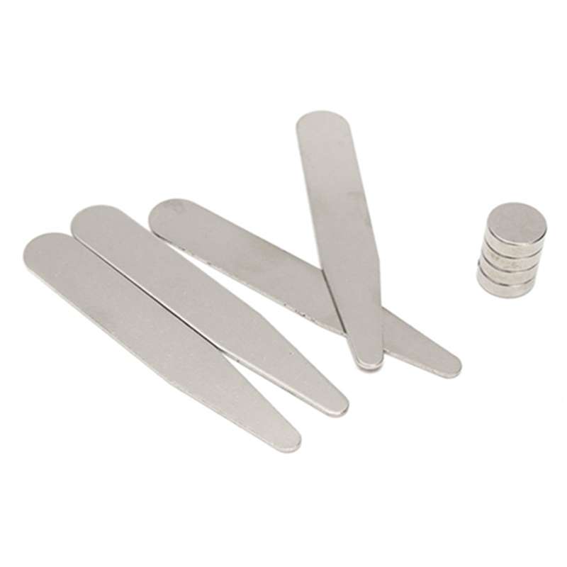 4Pcs 55.9mm Metal Collar Stays Magnetic Shirt Bone Stiffeners Inserts for Men