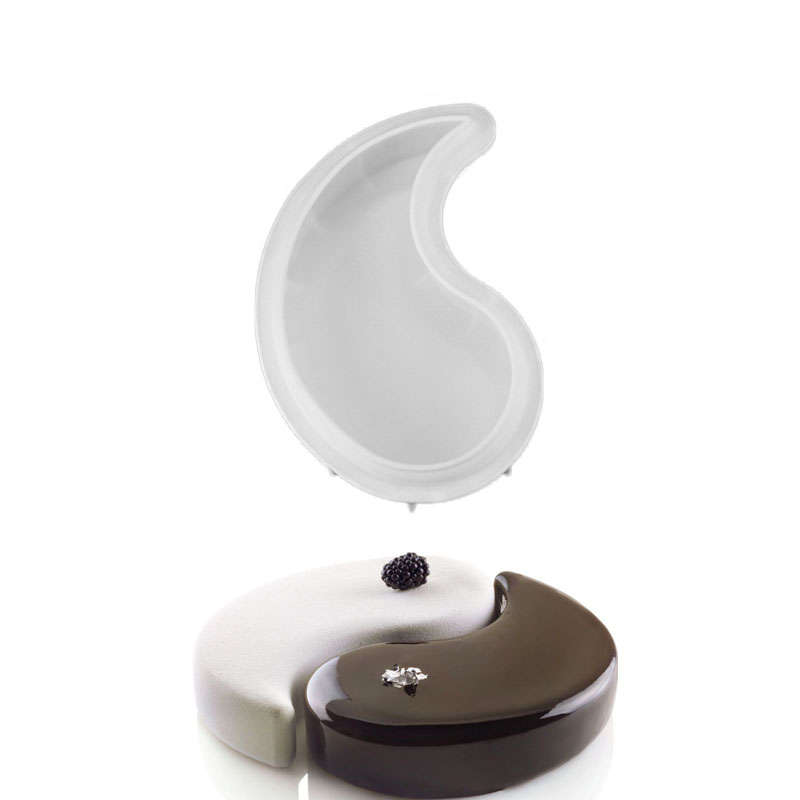 Yin Yang Shape Silicone Cake Mold 1 Piece For Chocolate Brownie Dessert Mousse