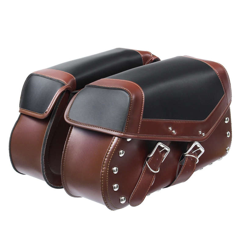 Motorcycle Saddlebags Saddle Bags Bike Side Storage Fork Tool Pouch For Harley/