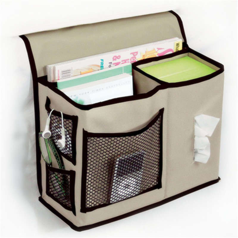 Multifunctional Hanging Storage Bag Organizer Holder Bedside Phone Tissue Magaz