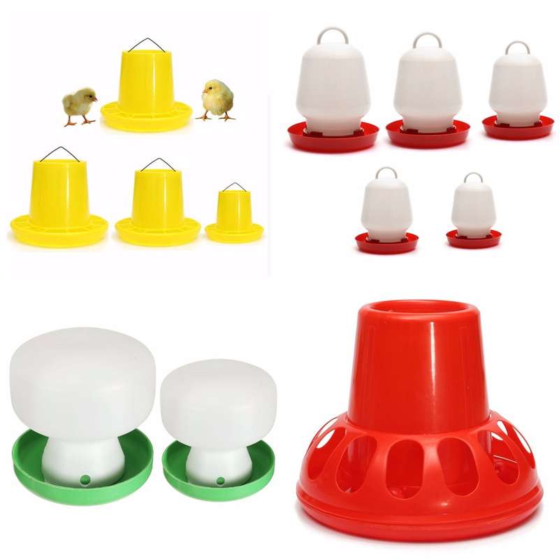 Pet Feeder Drinker Poultry Chick Hen Chicken Quail NEW Ducks Feeder Waterer Dri
