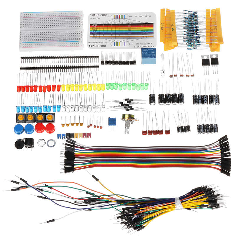 Geekcreit Electronic Components Base Starter Kits With Breadboard Resistor Capa