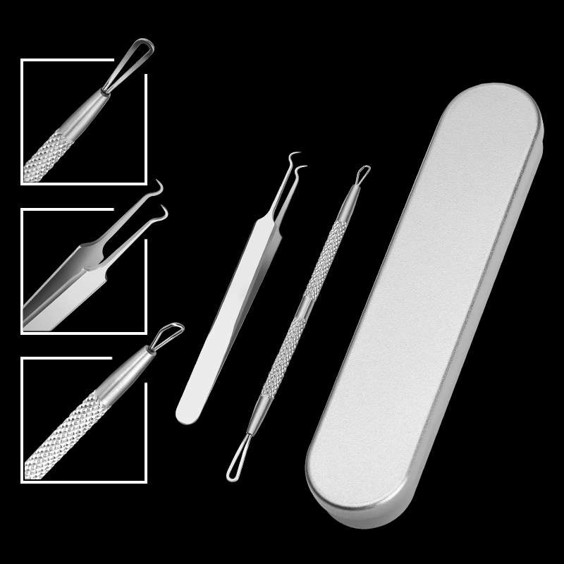 KCASA KC-MZ666 Multipurpose Blackhead Extractor Tools Kit Pimples Acne Splinter