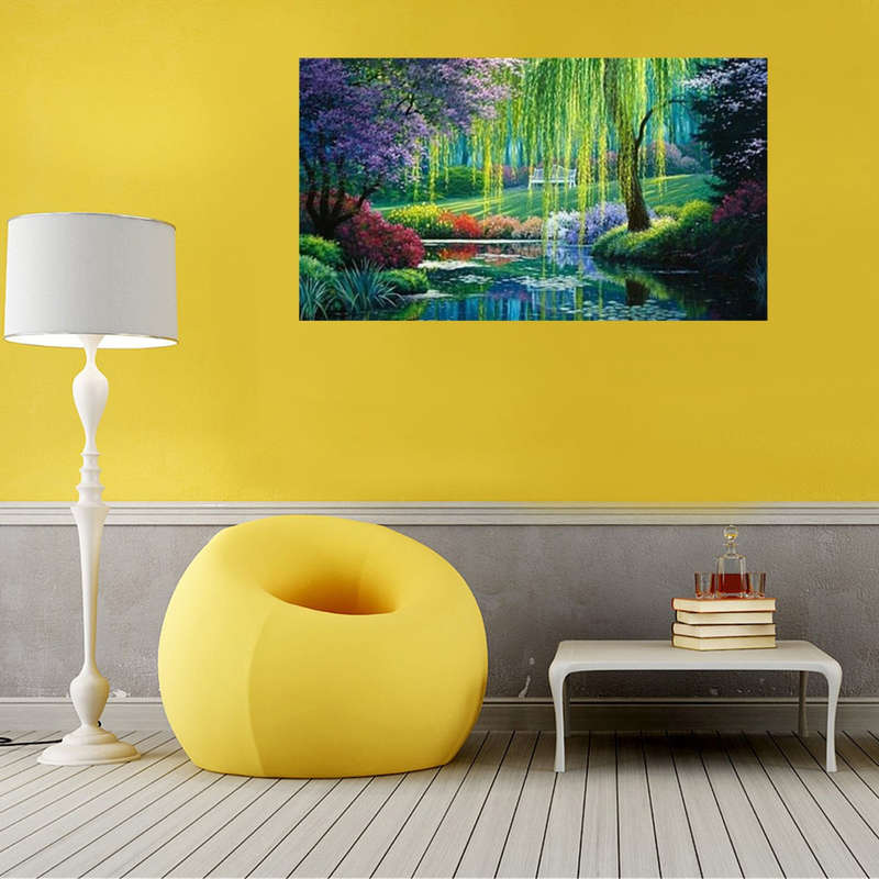 30x40cm Peaceful Garden Willow 5D Diamond Painting Embroidery Craft Cross Stitc