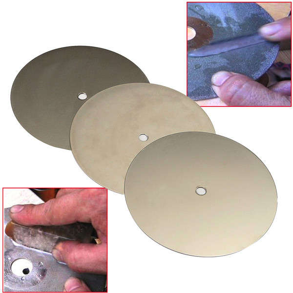 3pcs 8 Inch Diamond Coated Flat Lap Wheel 600/1200/2000 Grit Lapidary Grinding