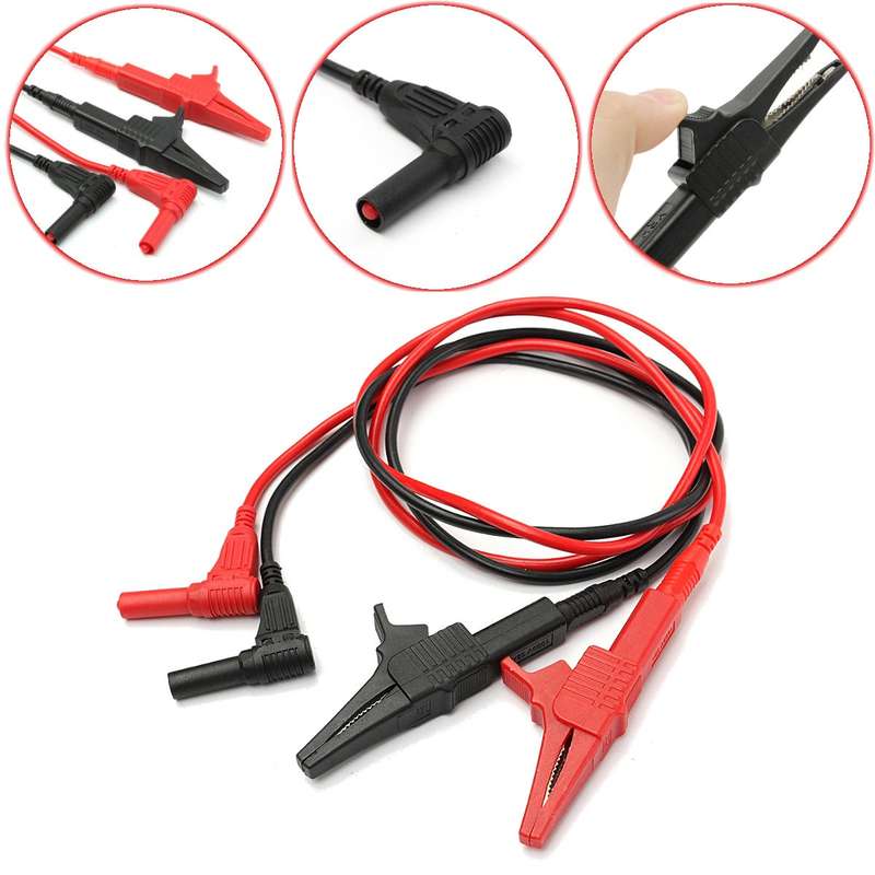 4mm Silicone Test Lead + Alligator Clip Multimeter Pen HV Test Clips Probes