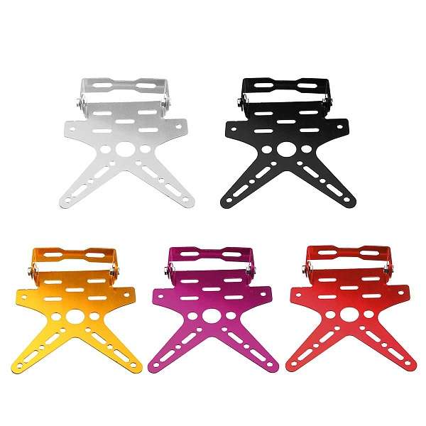Motorcycle License Plate Holder Aluminum Alloy Mount Bracket Adjusted Number Pl