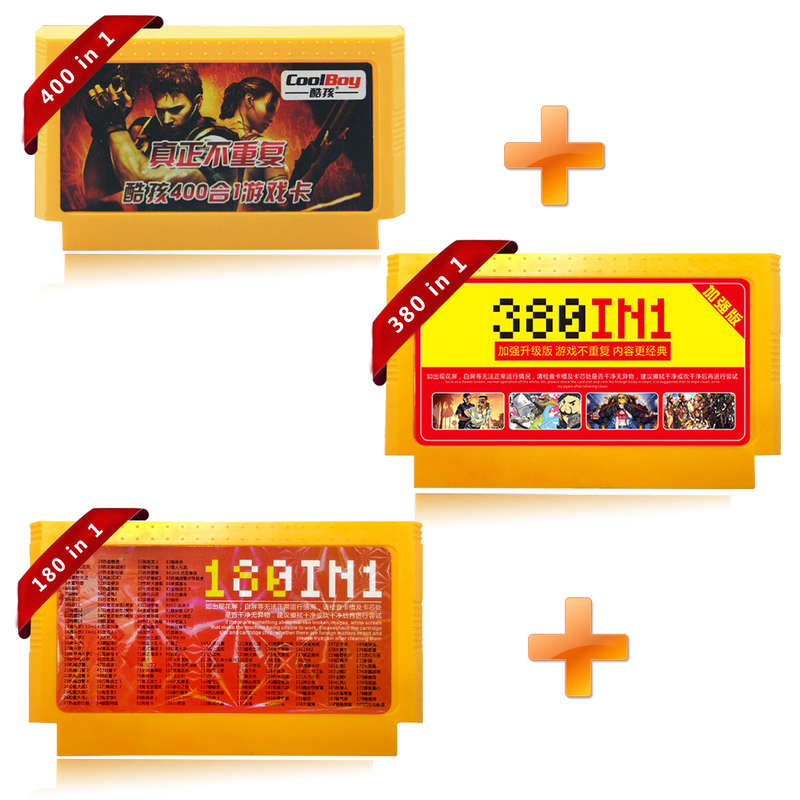 Coolboy 400 in 1 180 in 1 380 in 1 3pcs 8 Bit FC NES Game Cartridge Classical G