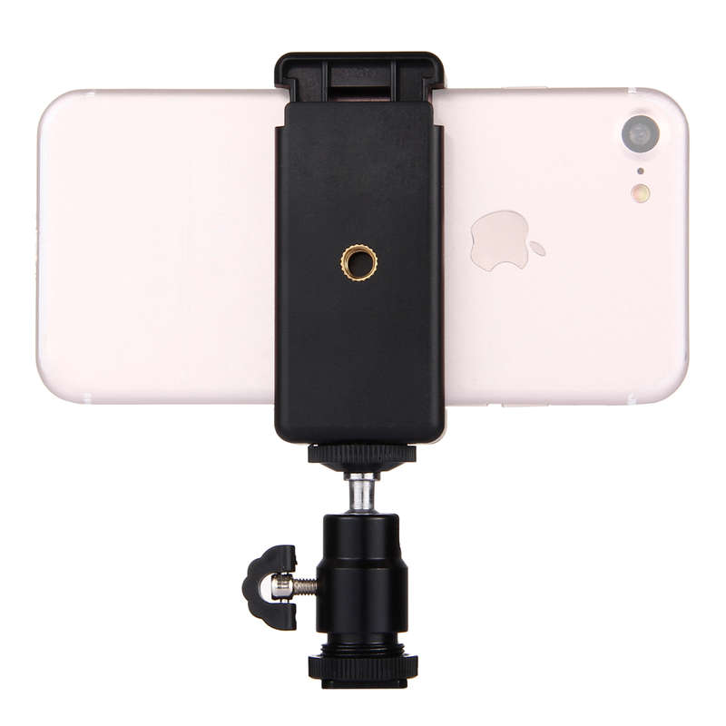 PULUZ PU214 Hot Shoe Tripod Head with Tripod Stand Clamp for iPhone Samsung Hua