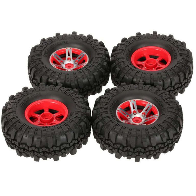 4Pcs AUSTAR AX-4020B 1.9 Inch 110mm 1/10 Rc Car Tires With Alloy Hub For D90 SC