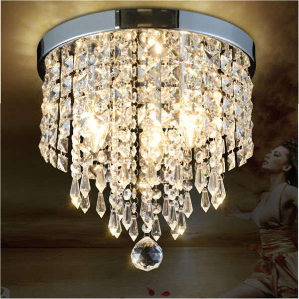 LED Pendant Ceiling Lamp Elegant Crystal Ball Light LED Chandelier Light Home D