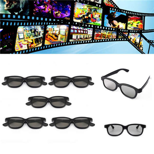 5 Pcs Passive Polarized 3D Glasses For Panasonic LG Sony Samsung 3D TVs Monitor