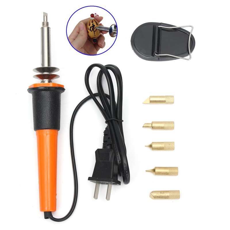 AC 110V 30W Wood Engraving Pen Welding Soldering Iron Pyrography Kit Tool with