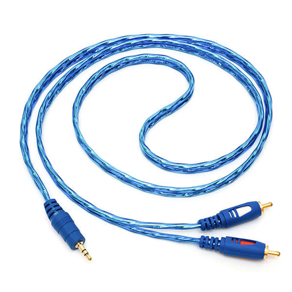 AC01 3.5mm Audio Cable 1 to 2 Turn 2RCA Audio Line Double Lotus Audio Cable AV