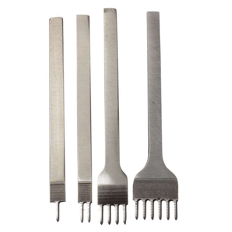 3/4/5/6mm Leather Craft Pricking Iron Diamond Stitching Chisel Hole Punch Tools