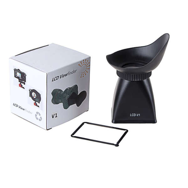Optical Glass V1 LCD Monitor Viewfinder 2.8X Magnifier Eyecup Camera Sunshade H