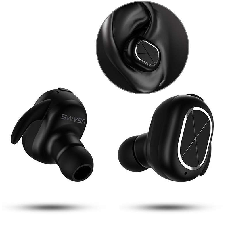 USAMS US-LS001 Mini Wireless Bluetooth Earphone Noise Canceling In-ear Headphon