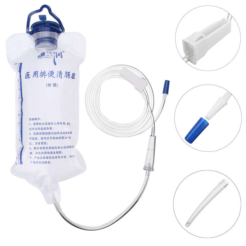 Reusable Enema Bag Colonic Irrigation Cleansing Kit Medical Cleaner For Health