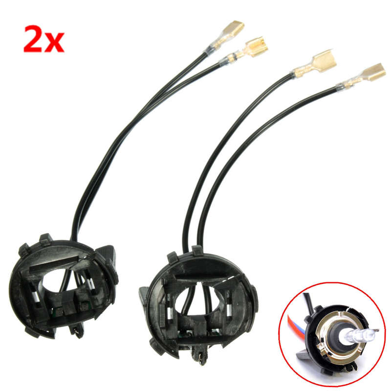 H7 HID Xenon Bulb Headlight Holder Adaptor Conversion Kit For VW Golf MK6 MK7