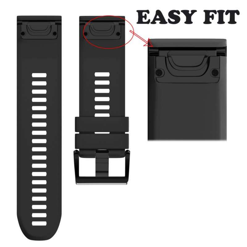 26mm Silicone Replacement Strap Watch Band for Garmin Fenix 3/Fenix 3 HR/Fenix